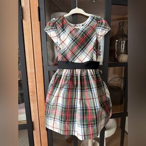 Polo Ralph Lauren plaid twill dress holidays Christian formal bow toddler girl